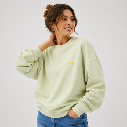 Oversized Sweatshirt "bin fragil"