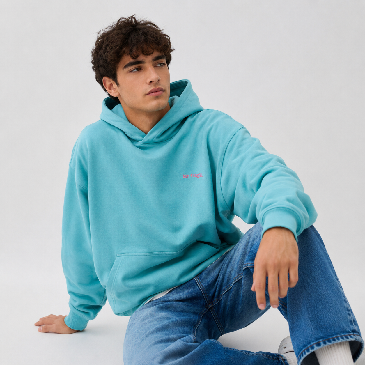Oversized Hoody "bin fragil"