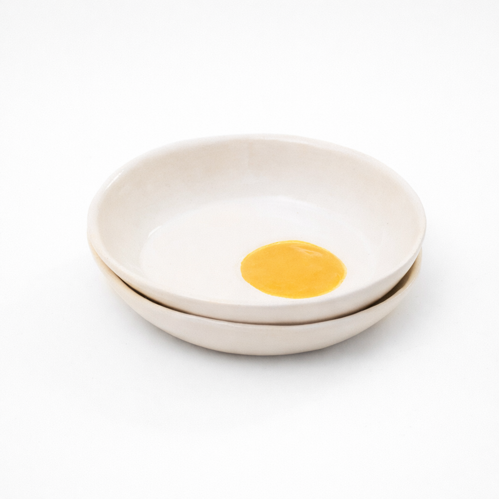 2er-Set Teller mit hohem Rand