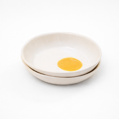 2er-Set Teller mit hohem Rand